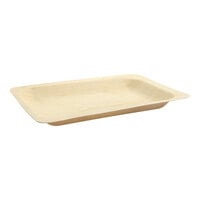 Front of the House Servewise 8" x 5 3/4" Compostable Wood Plate - 200/Case