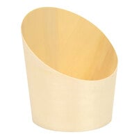 Front of the House Servewise 9 oz. Compostable Wood Slanted Cup - 200/Case