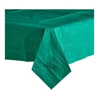 Table Mate 54" x 108" Hunter Green Tissue / Poly Table Cover - 24/Case