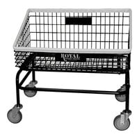 Royal Basket Trucks 6.6 Cu. Ft. Wire Basket Laundry Cart with Tapered Front R33-BKX-Y0A-5UNN