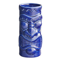 Acopa 21 oz. Blue Ceramic Tiki Mug - Sample