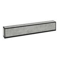 Bon Chef Nexus 70 3/4" x 8" x 8" Bar Top with Black Anodized Aluminum Frame and Concrete Laminate NX-1-BAR-B-C