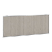 Bon Chef Nexus 70 3/4" x 31 1/2" Full Size Front Panel with Silver Anodized Aluminum Frame and Oak Laminate NX-1-FP-S-O