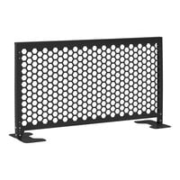 SelectSpace Essential Partition 5' Black Galvanized Steel Hexagonal Pattern Adjustable Height Panel Kit