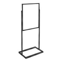 22" x 28" Black Bulletin Sign Holder with Rectangular Tubing Framed Base