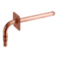 Sioux Chief 630X248E 8" x 3 1/2" PowerPEX Copper Stub Out Elbow with Square Mounting Ear for 1/2" Crimp Pex