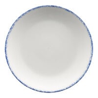 International Tableware Provincial 6 5/8" Sponged Blue Porcelain Coupe Plate - 36/Case