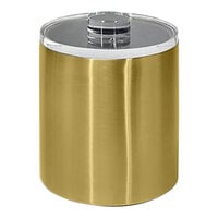 room360 Tokyo 2 Qt. Matte Brass Stainless Steel Ice Bucket with Acrylic Lid RIB073GOS21