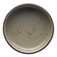 International Tableware Splash 2 oz. Green Smoke Stoneware Sauce Dish - 36/Case