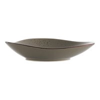 International Tableware Splash 20 oz. Green Smoke Triangular Stoneware Pasta / Salad Bowl - 24/Case