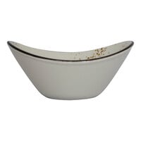 International Tableware Splash 12 oz. Creme Oval Stoneware Soup Bowl - 24/Case