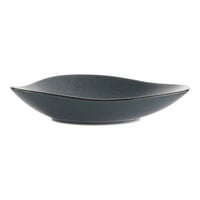International Tableware Splash 20 oz. Lunar Blue Triangular Stoneware Pasta / Salad Bowl - 24/Case