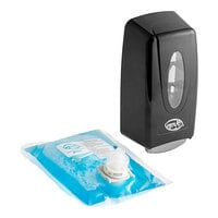 Noble Chemical Novo Pro Series 33.8 fl. oz. (1,000 mL) Black Manual Foam Hand Soap / Sanitizer Dispenser with Clean Scent Foaming Hand Soap