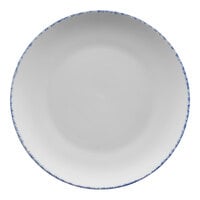 International Tableware Provincial 12" Sponged Blue Porcelain Coupe Plate - 12/Case