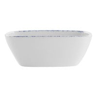 International Tableware Provincial 18 oz. Sponged Blue Square Porcelain Bowl - 24/Case