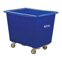 Royal Basket Trucks Blue Poly Truck with Wood Base