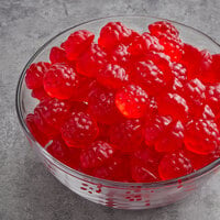 Albanese Berry Red Gummi Raspberries 5 lb. - 4/Case