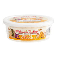 Melanie's Medleys Honey, Fig, and Pistachio Cream Cheese 7.5 oz. Tub - 12/Case