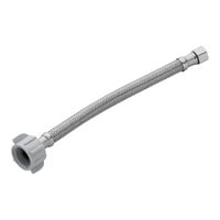 Oatey ST11S 9 inch Braided Stainless Steel Toilet Supply Line with 3/8 inch Compression x 7/8 inch Ballcock