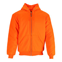 RefrigiWear Orange Insulated Quilted Sweatshirt