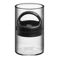Prepara Evak Compact 0.188 Qt. Clear Glass Round Airtight Food Storage Container with Push Down Lid 3008