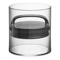 Prepara Evak Fresh Saver 1.05 Qt. Clear SAN Plastic Round Airtight Food Storage Container with Push Down Lid 3041-B