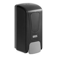 Lavex 34 fl. oz. (1,000 mL) Black Manual Liquid Soap / Sanitizer Dispenser