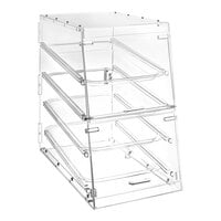 Thunder Group 14" x 24" x 24" 4 Tray Clear Acrylic Bakery Display Case with Front and Rear Doors