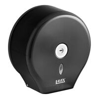 Lavex Black 9" Single Roll Jumbo Toilet Tissue Dispenser