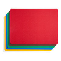 Choice 20" x 15" x 1/16" 6-Piece Multi-Colored Flexible Cutting Board Kit