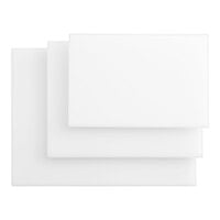 Choice 3-Piece 1" Thick White Polyethylene Cutting Board Kit