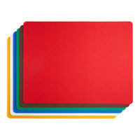 Choice 24" x 18" x 1/16" 6-Piece Multi-Colored Flexible Cutting Board Kit