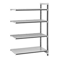 Cambro Camshelving® Elements XTRA 18" Wide 4-Shelf Combo Add-On Unit with 64'' Posts