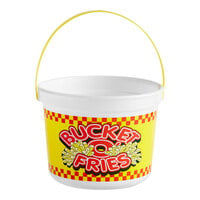 48 oz. Plastic French Fry Bucket with Handle - 130/Case