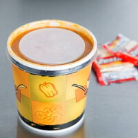 Huhtamaki 71848 Streetside Print 16 oz. Double Poly-Paper Soup / Hot Food Cup with Plastic Lid - 250/Case