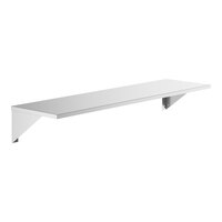 Lavex 8" x 30" Stainless Steel Wall-Mount Shelf
