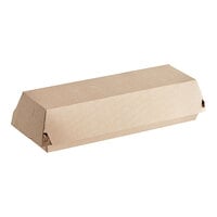 Bagcraft Eco-Flute 12" x 4" x 3" Corrugated Clamshell Sub / Hoagie Container - 200/Case