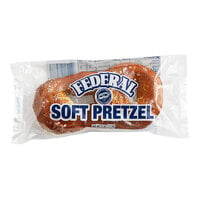 J & J Snack Foods Federal Bakers Individually Wrapped Soft Pretzel 4 oz. - 50/Case