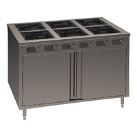 Spring USA BOH-18006-6 BOH Series 48" Slide-In Induction Cooking Cabinet with 6 Ranges and Doors - 110-120V; 10.8 kW