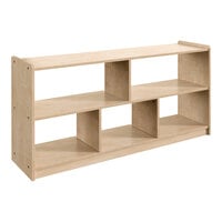 Flash Furniture Bright Beginnings 47 1/4" x 24 1/2" Wooden Open Storage Unit with 2 Shelves and 3 Storage Compartments