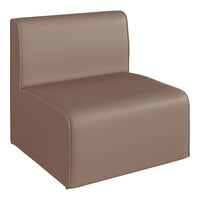 Flash Furniture Bright Beginnings 9 3/4" Neutral Vinyl Soft Seating Modular Chair