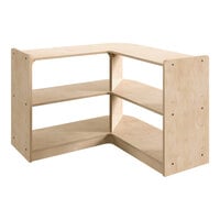 Flash Furniture Bright Beginnings 31 1/2" x 31 1/2" x 24 1/2" Wooden 4-Shelf Open Storage Corner Unit