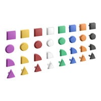 Flash Furniture Bright Beginnings Multi-Color Shaped Peg Accessory Pack for STEAM Wall Systems - 256/Pack