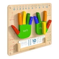 Flash Furniture Bright Beginnings 18" x 18" Wooden STEAM Counting Wall Activity Board