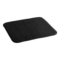 Envision Home 16" x 18" Black Polyester Dish Mat 41369