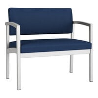 Lesro Lenox Steel Patriot Plus Imperial Blue Vinyl Bariatric Guest Arm Chair