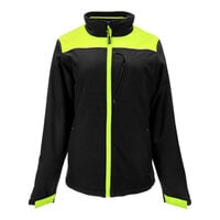 RefrigiWear HiVis Two-Tone Black / Lime Women's Insulated Softshell Jacket