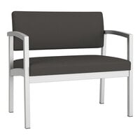 Lesro Lenox Steel Patriot Plus Charcoal Vinyl Bariatric Guest Arm Chair