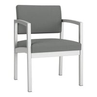 Lesro Lenox Steel Open House Asteroid Fabric Guest Arm Chair