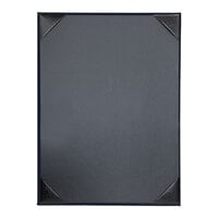 H. Risch, Inc. Oakmont 8 1/2" x 11" Blue 1-Panel Menu Cover with Album Style Corners
